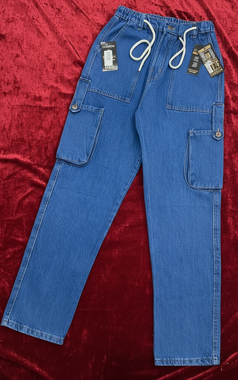Blue cargo jeans