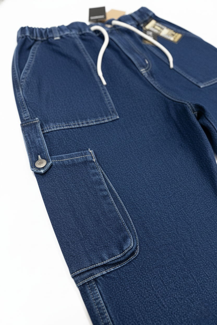 Dark blue cargo jeans