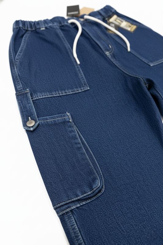 Dark blue cargo jeans