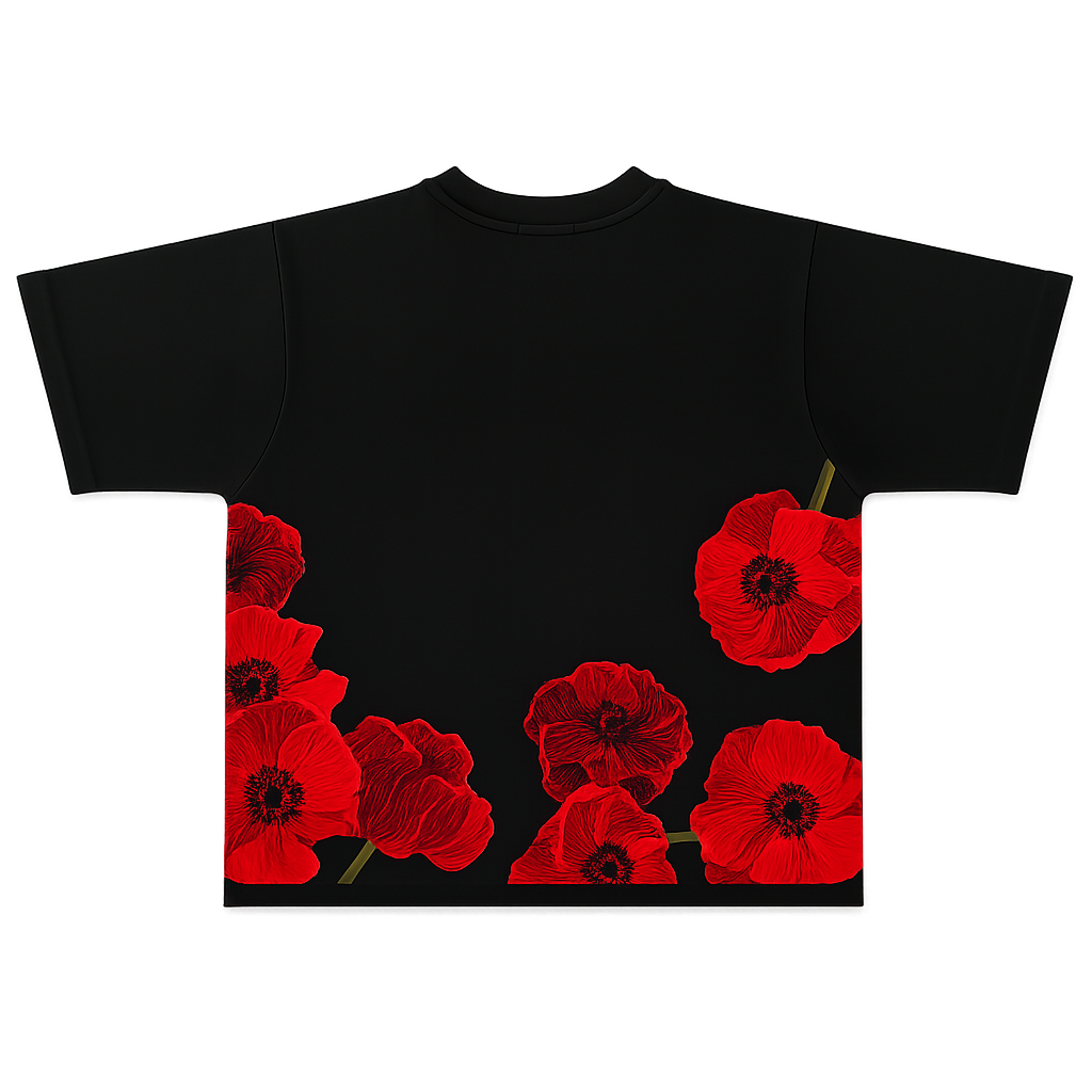 Cropped Flower Print Overized T Shirt | Unisex