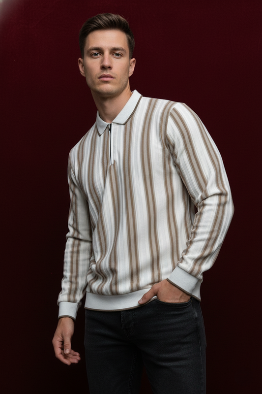 Brown Double Strap Shirt