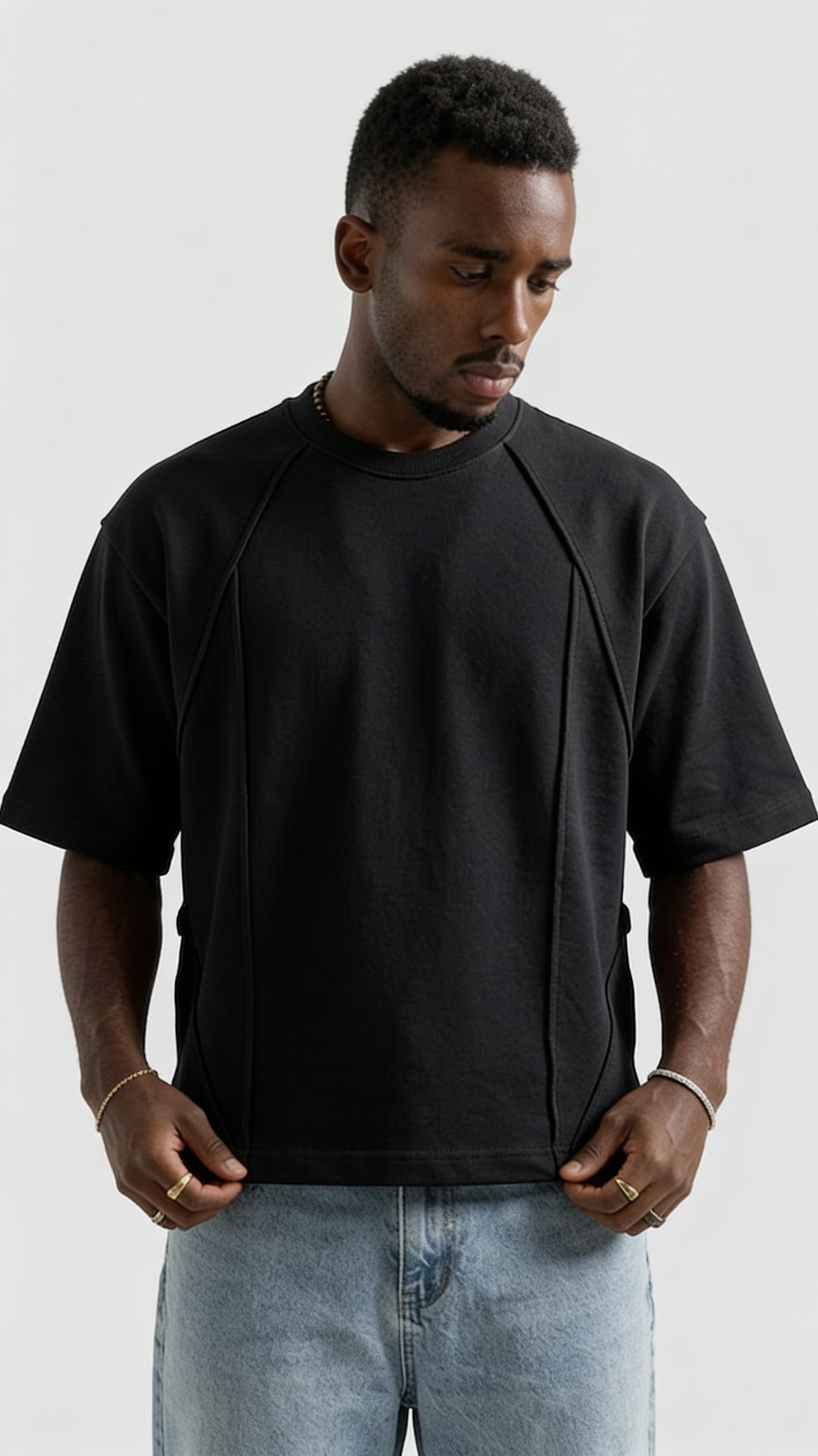 Cropped Fit Overized T Shirt | Unisex | Plain