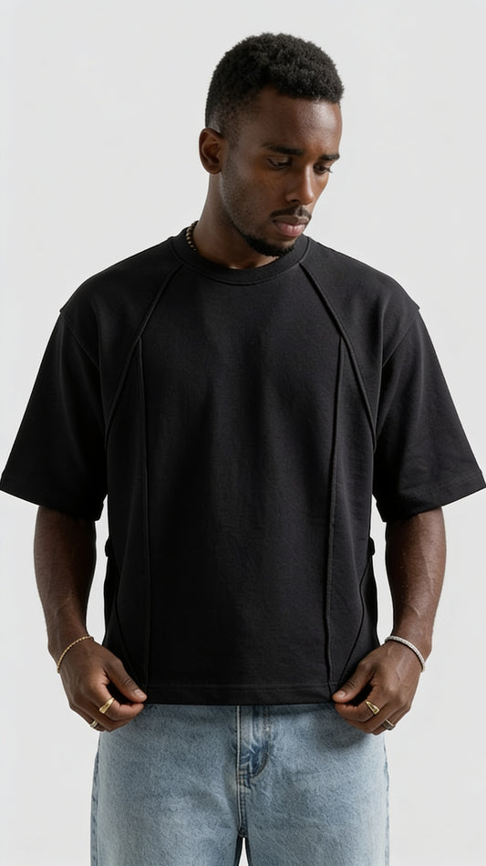 Cropped Fit Overized T Shirt | Unisex | Plain