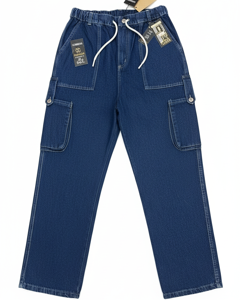 Dark blue cargo jeans