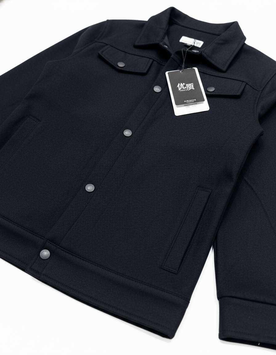 Premium Scuba Black Shacket