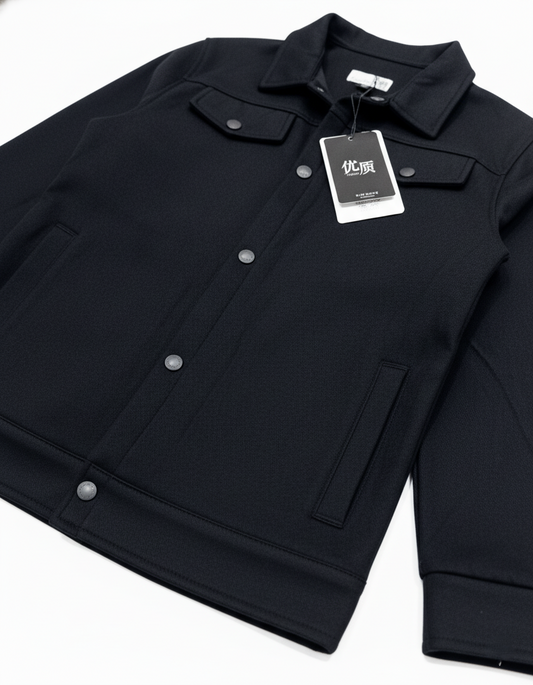 Premium Scuba Black Shacket