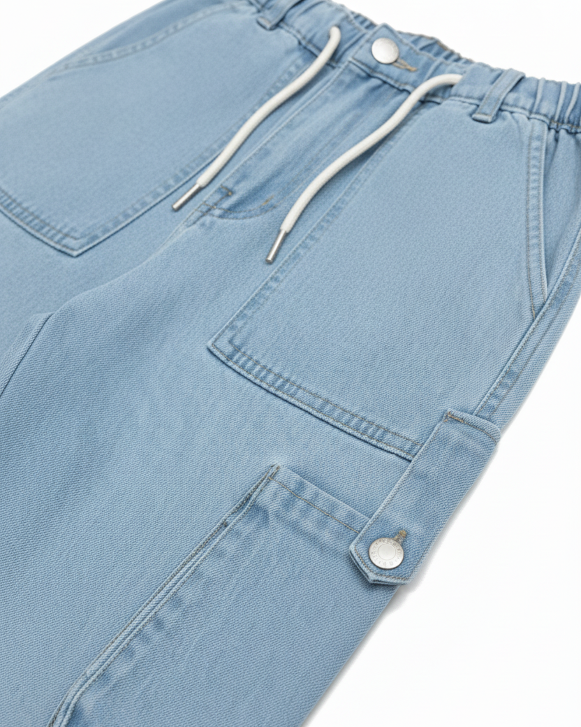 Sky blue cargo jeans