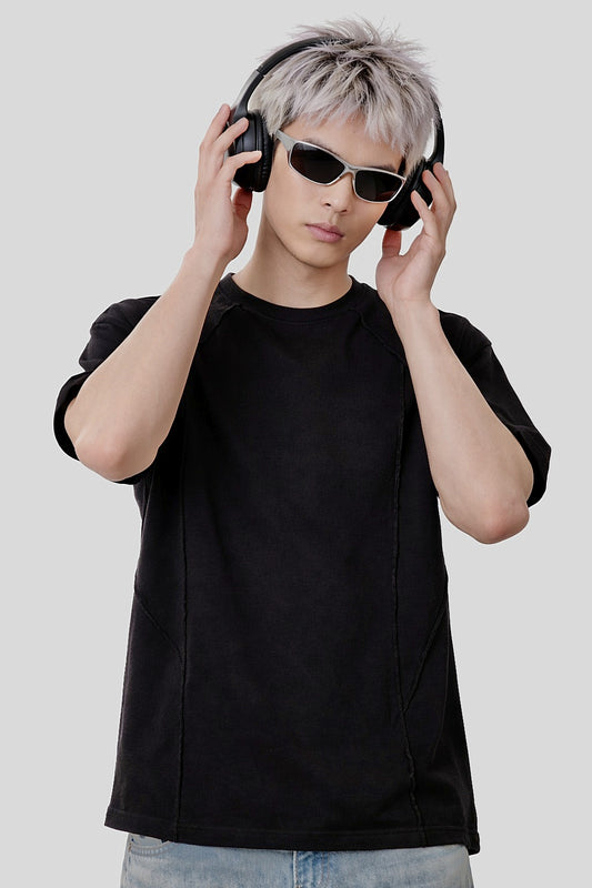 Heavy Oversized T Shirt for Men | Raw Stitch Streetwear Tee