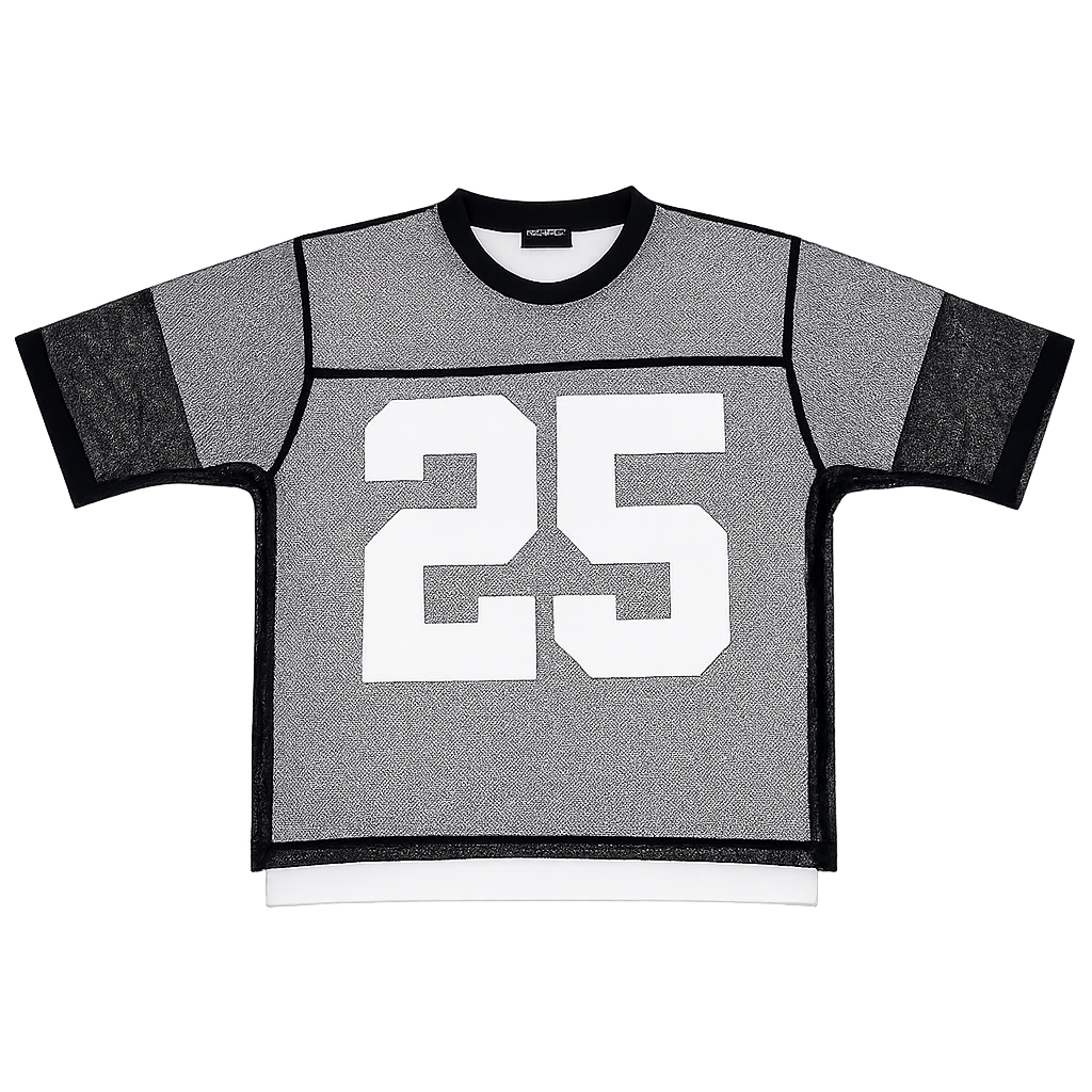 Digital 25 Mesh Oversized T Shirt |Unisex | Streetwear Tee