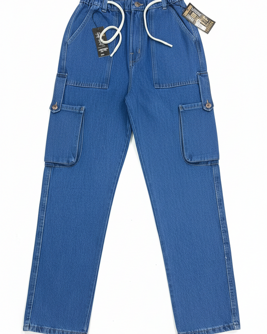 Blue cargo jeans