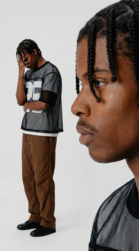 Digital 23 Mesh Oversized T Shirt for Men | Streetwear Tee