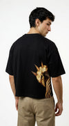 Cropped Skull Print Overized T Shirt | Unisex