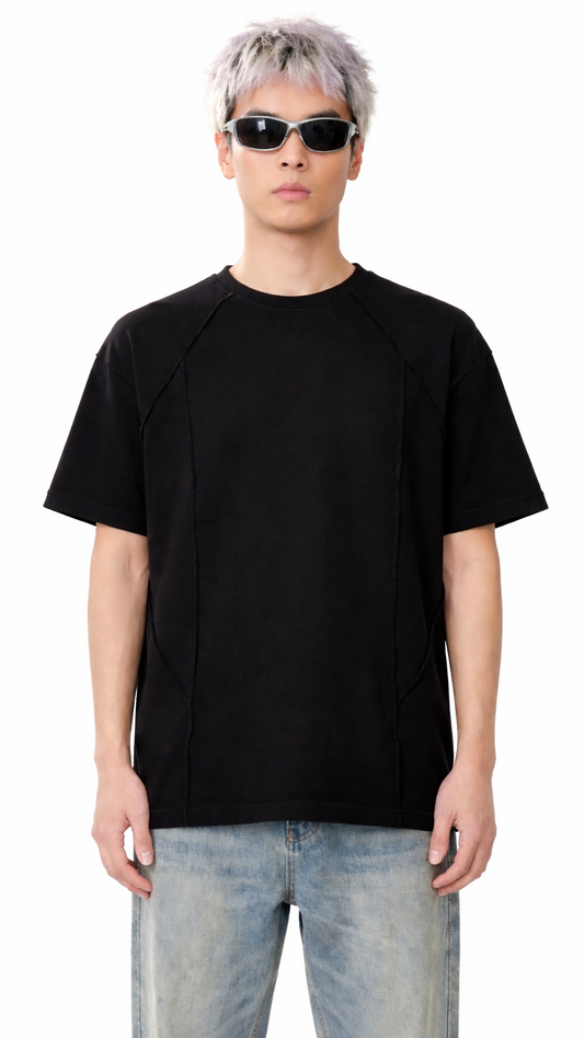 Heavy Oversized T Shirt for Men | Raw Stitch Streetwear Tee